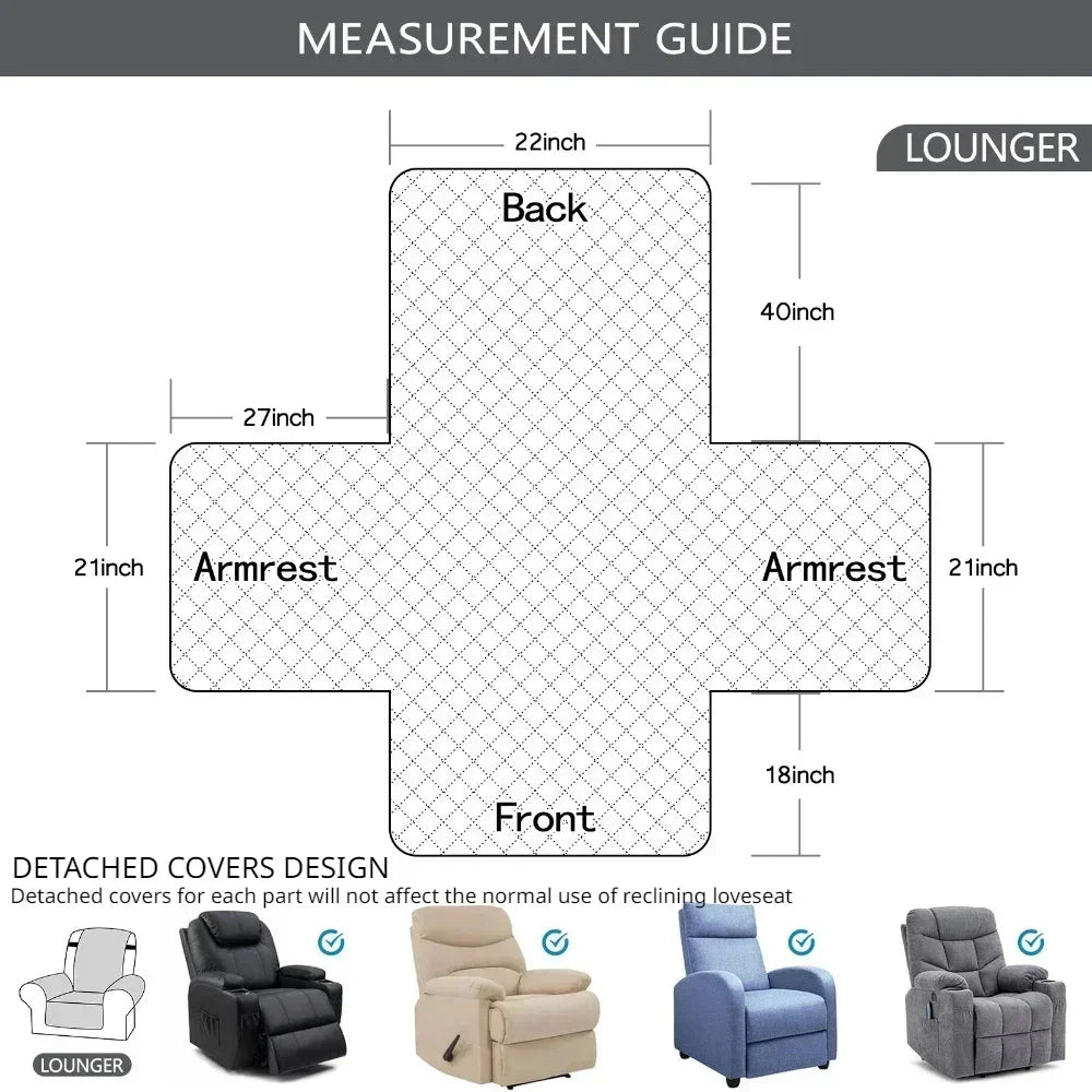 SafeGuard Plus: Waterproof Non-Slip Recliner Sofa Cover